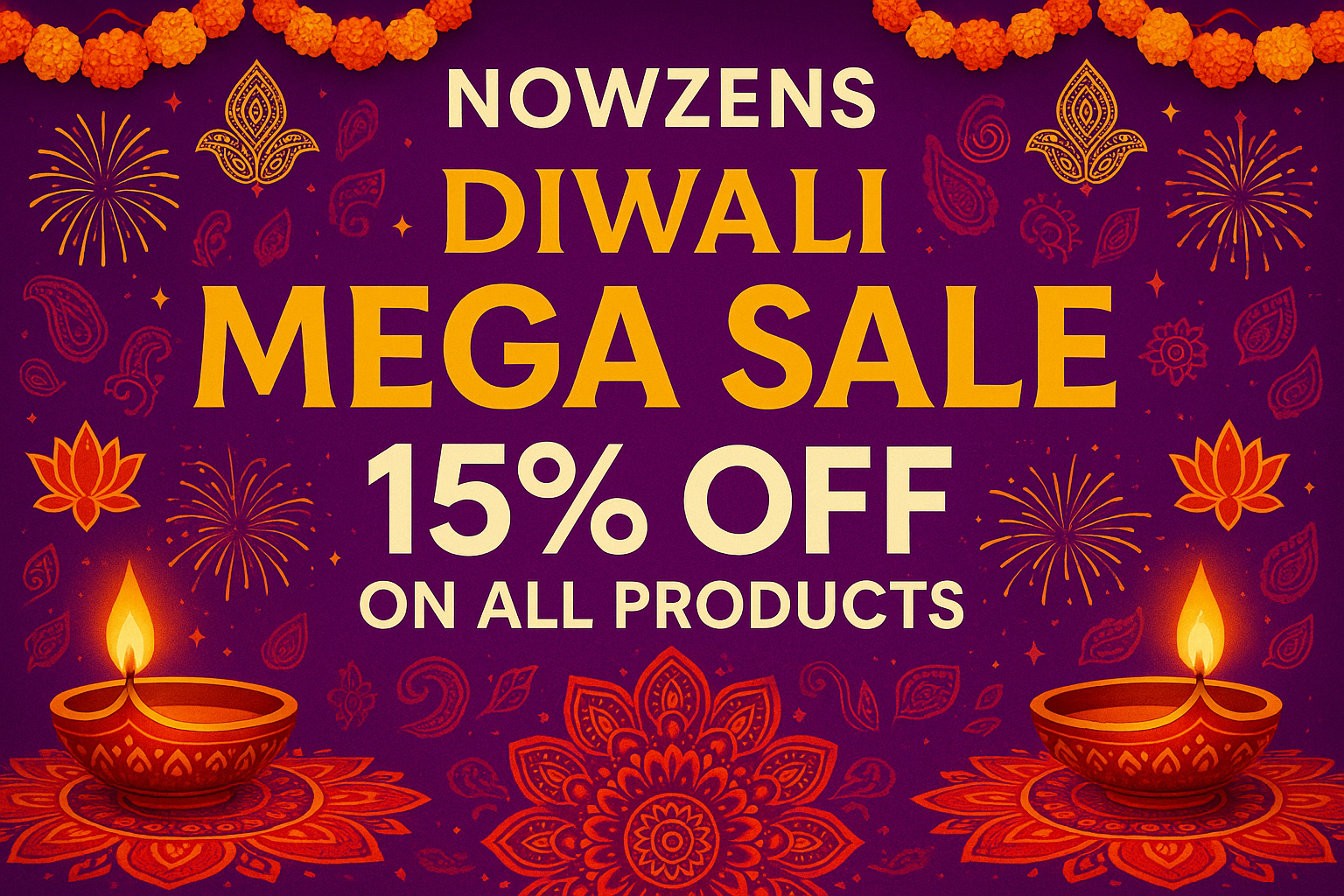 NOWZENS Diwali Mega Sale Banner